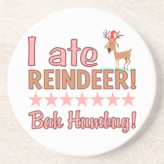En Grès Dessous de verre Bah Humbug Reindeer (Devant)