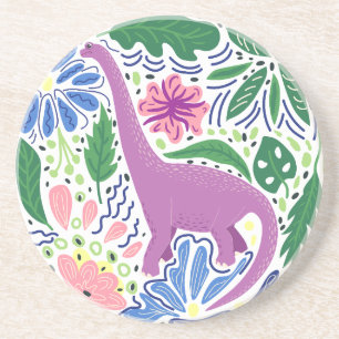 En Grès Dessous de verre Brachiosaurus Dino