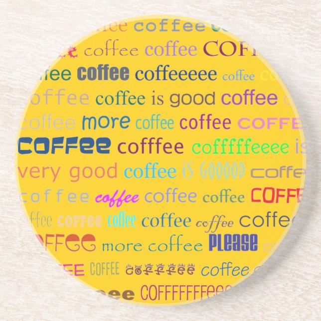 En Grès Dessous de verre café cool ! (Devant)