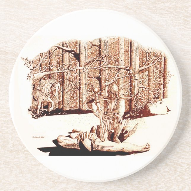 En Grès Dessous de verre - Camarade tombée (Devant)