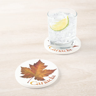 En Grès Dessous de verre Canada Souvenir Automne Feuilles 
