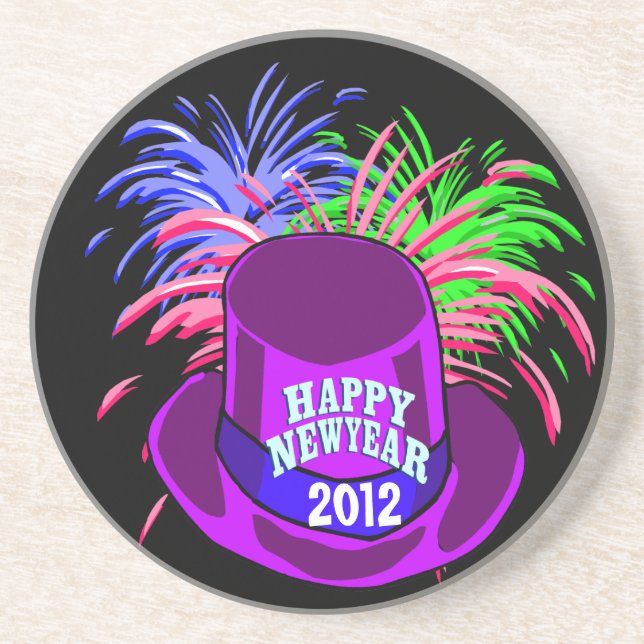 En Grès Dessous de verre Casquette et feux d'artifice du N (Devant)