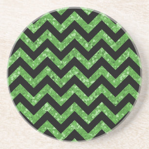 En Grès Dessous de verre Chevron Parties scintillant Look