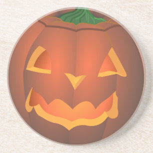 En Grès Dessous de verre citrouille Amusant Halloween Jack