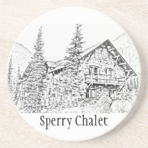 En Grès Dessous de verre commémoratifs de chalet de Sperr