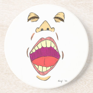 En Grès dessous de verre "crier"