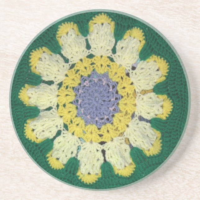 En Grès Dessous de verre - Crochet est chaud (Devant)