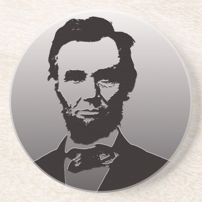 En Grès Dessous de verre d'Abraham Lincoln (Devant)