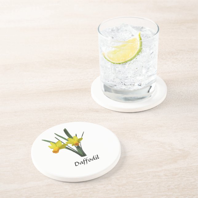 En Grès Dessous de verre - Daffodique (Côté)
