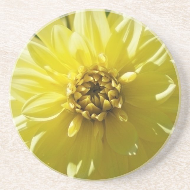 En Grès Dessous de verre Dahlia Jaune (Devant)