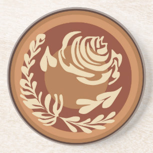 En Grès Dessous de verre d'art latte rose