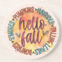 Dessous de verre d'automne Hello