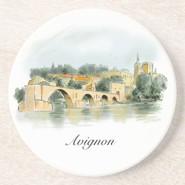 En Grès Dessous de verre d'Avignon (Devant)