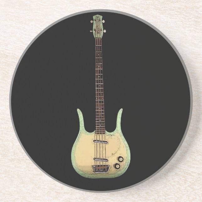 En Grès Dessous de verre de basse de Danelectro Longhorn (Devant)