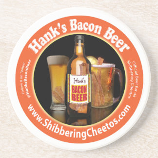 En Grès Dessous de verre de bière du lard de Hank