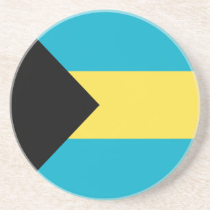 En Grès Dessous de verre de boisson du drapeau bahaméen pa