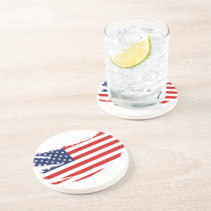 En Grès Dessous de verre de boisson patriotique