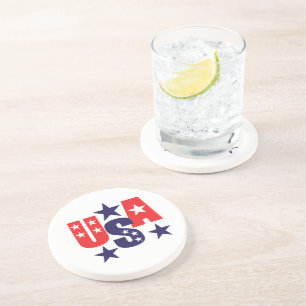 En Grès Dessous de verre de boisson patriotique