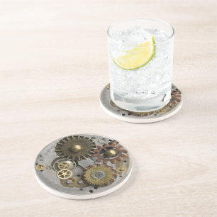 En Grès Dessous de verre de boissons de SteamPunk