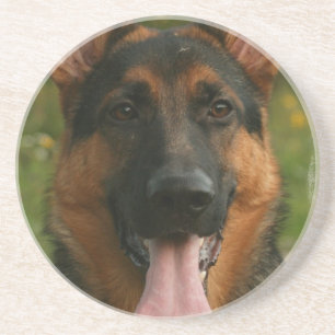 En Grès Dessous de verre de chien de berger allemand