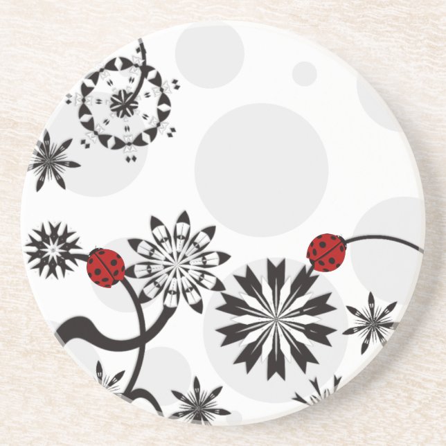 En Grès Dessous de verre de coccinelle (Devant)