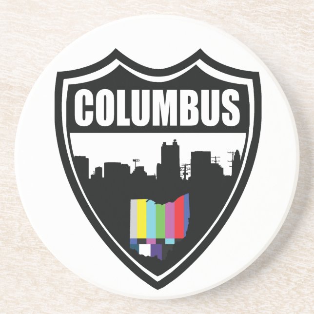 En Grès Dessous de verre de Columbus Ohio (Devant)