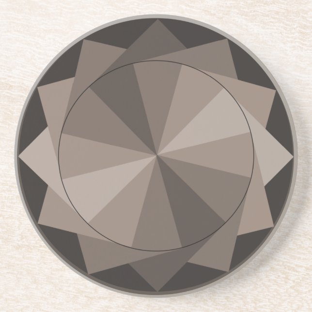 En Grès Dessous de verre de conception de Taupe (Devant)