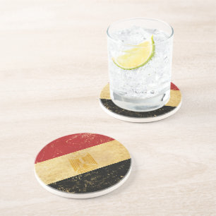 En Grès Dessous de verre de conception grunge vintage du d