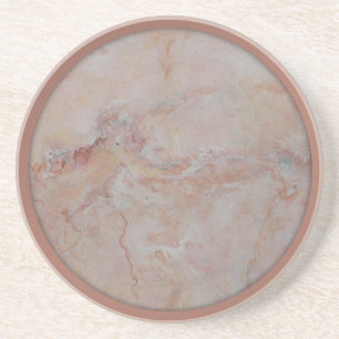 En Grès Dessous de verre de corail saumonés roses de