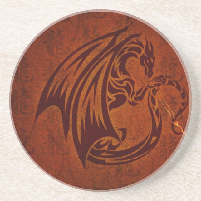 En Grès Dessous de verre de dragon (Devant)
