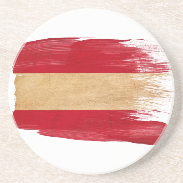 En Grès Dessous de verre de drapeau de l'Autriche (Devant)