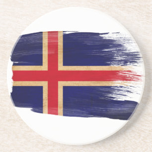 En Grès Dessous de verre de drapeau de l'Islande
