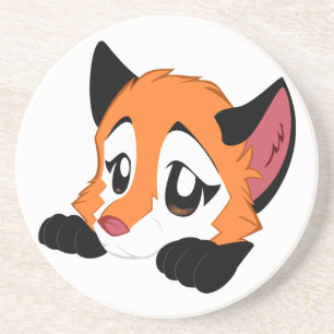 En Grès Dessous de verre de Fox d'Anthro