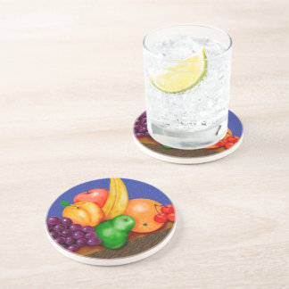 En Grès Dessous de verre de fruits
