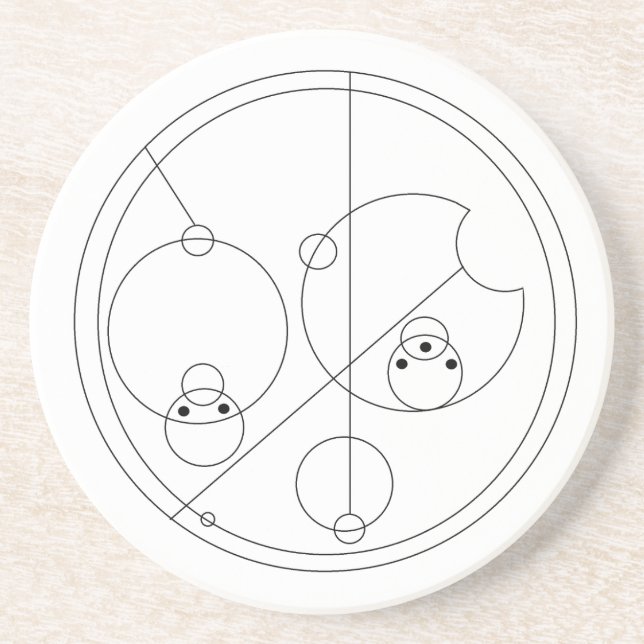 En Grès Dessous de verre de Gallifreyan je t'aime (Devant)
