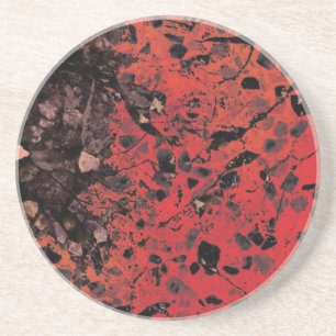 En Grès Dessous de verre de Granit Rouge