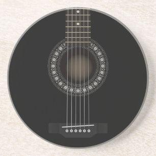 En Grès Dessous de verre de guitare acoustique