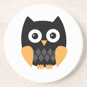 En Grès Dessous de verre de Halloween de hibou