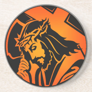 En Grès Dessous de verre de Jésus