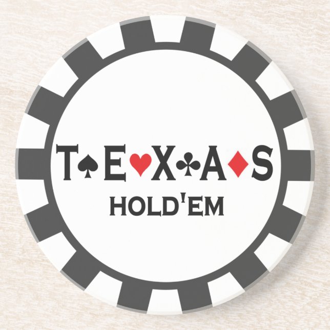 En Grès Dessous de verre de jeton de poker du Texas Holdem (Devant)