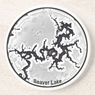 En Grès Dessous de verre de lac beaver