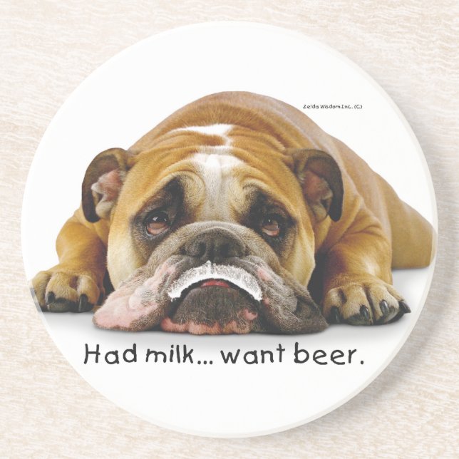 En Grès Dessous de verre de lait/bière de Zelda (Devant)