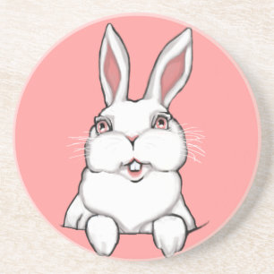 En Grès Dessous de verre de lapin de Pâques Festive Décora