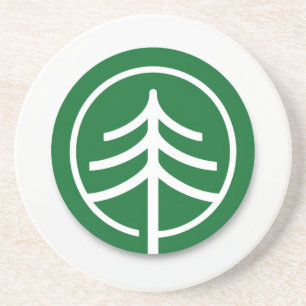 En Grès Dessous de verre de l'arbre géométrique