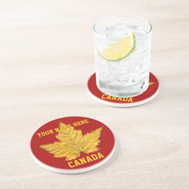 En Grès Dessous de verre de l'équipe Canada Dessous de ver (Côté)