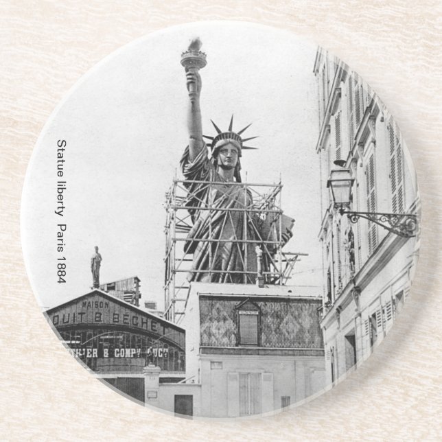 En Grès Dessous de verre de liberté de statue (Devant)