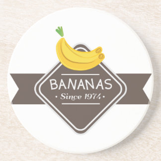En Grès Dessous de verre de logo de BANANES