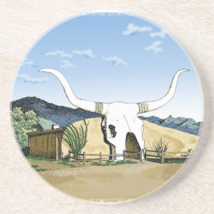 En Grès Dessous de verre de Longhorn