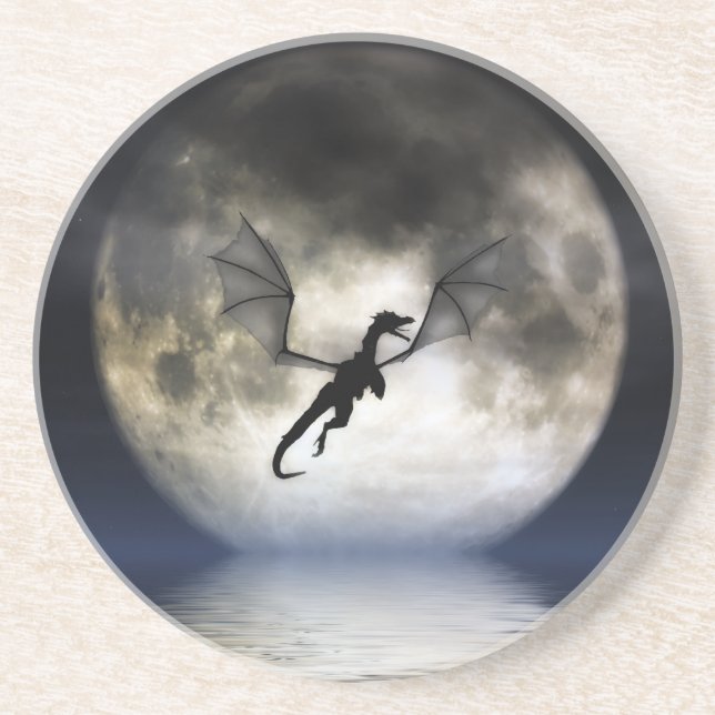En Grès Dessous de verre de lune de dragon (Devant)