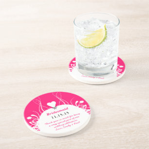 En Grès Dessous de verre de Mariage de Bridesmaid